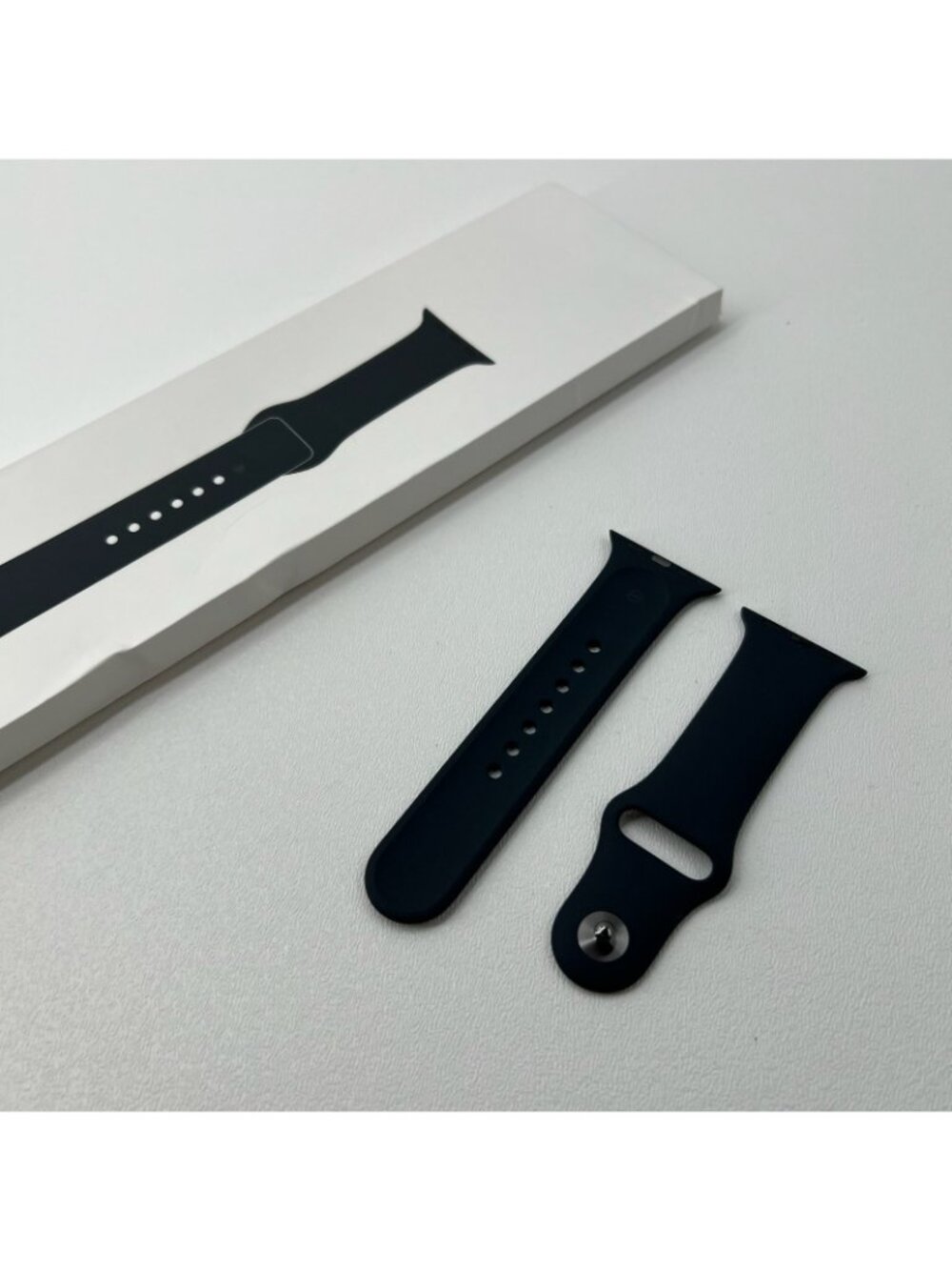 Apple Watch Sport Band 41mm S/M Graphite Stainless Pin Fluoroelastomer Midnight - Picture 4 of 14